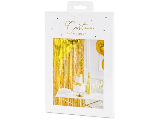 [90228106 1330515] Partydeco Partyaccessoire Vorhang 90 x 250 cm, Gold