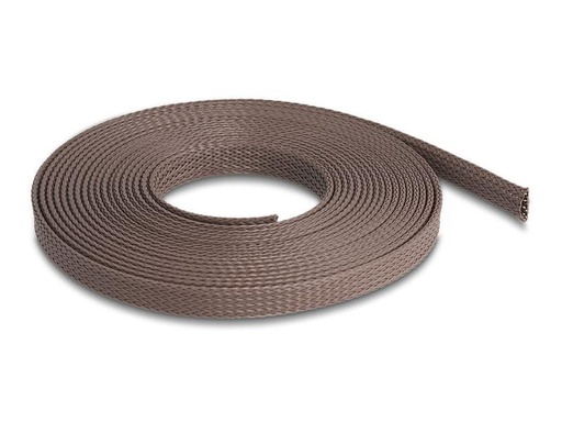 [90228113 1349327] Delock Geflechtschlauch nagerfest, 5 m x 12 mm Braun
