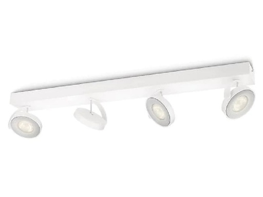 [90228171 1322279] Philips Aufbauspot Warm Glow Clockwork, 4 x 4.5 W, 2000 lm, Weiss