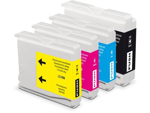 [90228201 1351062] Generic Ink Tinte Brother LC1000 Multipack Black/Cyan/Magenta/Yellow