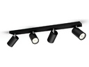 Philips Aufbauspot Kosipo, 4 x GU10, 5.5 W, Schwarz