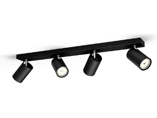 [90228226 1322293] Philips Aufbauspot Kosipo, 4 x GU10, 5.5 W, Schwarz