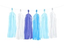 Partydeco Girlande Quasten 1.5 m, Blau