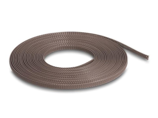 [90228363 1349324] Delock Geflechtschlauch nagerfest, 5 m x 3 mm Braun