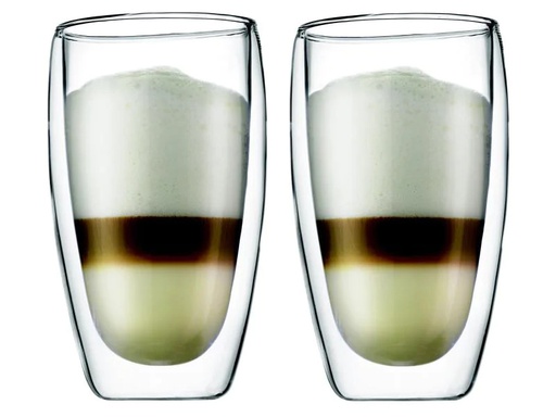 [90037873 357271] Bodum Thermobecher Pavina 450 ml, 2 Stück, Transparent