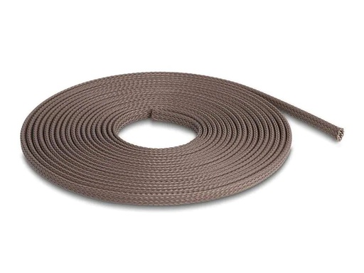 [90228415 1349323] Delock Geflechtschlauch nagerfest, 5 m x 6 mm Braun