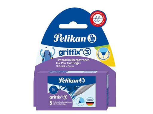 [90228509 1301728] Pelikan Tintenpatrone Griffix Königsblau, 2 x 5 Stk.
