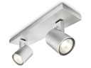 Philips Aufbauspot Runner, 2 x GU10, 20 W, Silber