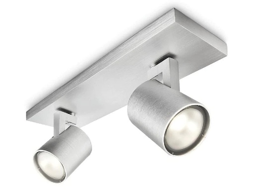 [90228527 1322316] Philips Aufbauspot Runner, 2 x GU10, 20 W, Silber