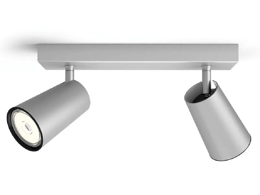 [90228602 1322298] Philips Aufbauspot Paisley, 2 x GU10, 5.5 W, Silber