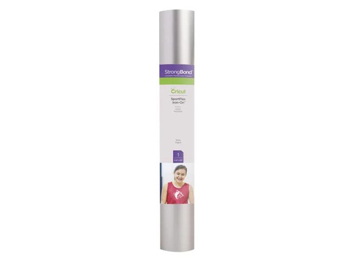 [90003783 926658] Cricut Aufbügelfolie Sportflex 30 x 61 cm, Silber
