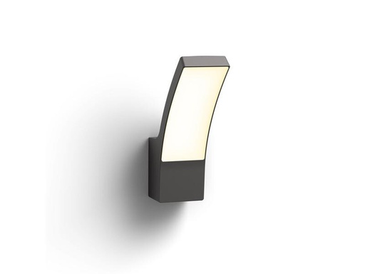 [90229057 1322325] Philips Wandleuchte Splay, 12 W, 1100 lm, 2700 K, Anthrazit