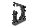 Delock Kabelschlauchhalter 25 mm, 4 Stück, Schwarz