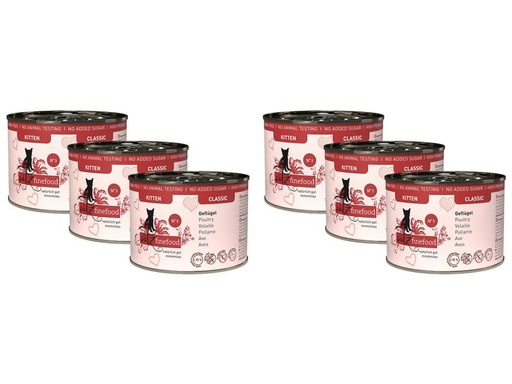 [90229231 1293780] catz finefood Nassfutter Kitten No.03 Geflügel, 6 x 200 g