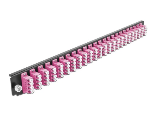 [90038141 1142992] Delock Verteilerplatte Frontblende 24 Port LC Quad OM4 MM violett