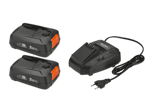[90038166 1153425] Gardena Akku und Ladegerät P4A 2 x PBA 18 V/45 + AL 1830 CV