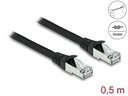 Delock Patchkabel Outdoor Cat 6A, S/FTP, 0.5 m, Schwarz