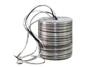 Pattberg Geschenkband Raffia Pearl 50 m, Grau/Weiss/Schwarz