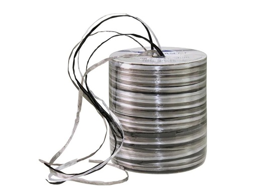 [90229324 1318985] Pattberg Geschenkband Raffia Pearl 50 m, Grau/Weiss/Schwarz