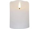 Star Trading LED-Kerze Flamme Rustic, Ø 7.5 x 10 cm, Weiss