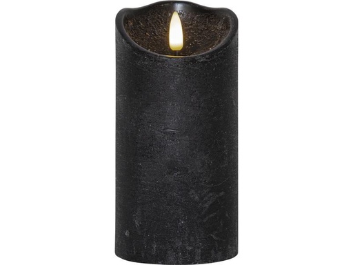 [90229398 1362718] Star Trading LED-Kerze Flamme Rustic, Ø 7.5 x 15 cm, Schwarz