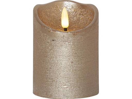 [90229411 1362719] Star Trading LED-Kerze Flamme Rustic, Ø 7.5 x 10 cm, Gold