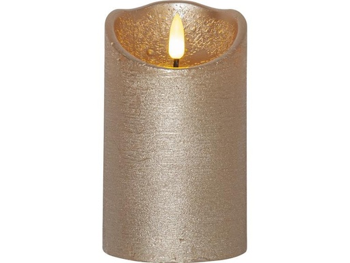 [90229441 1362720] Star Trading LED-Kerze Flamme Rustic, Ø 7.5 x 12.5 cm, Gold
