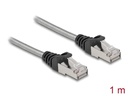 Delock Patchkabel mit Metallmantel Cat 6A, U/FTP, 1 m, Silber