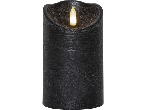 [90229461 1362717] Star Trading LED-Kerze Flamme Rustic, Ø 7.5 x 12.5 cm, Schwarz