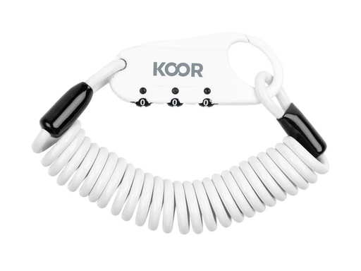 [90229474 1276791] KOOR Fahrradschloss Caavo Mini Weiss