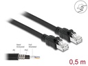 Delock Patchkabel Cat 6A, F/UTP, 0.5 m, Schwarz