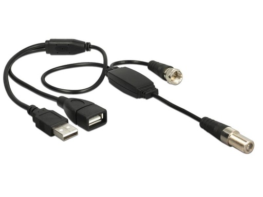[90038266 769811] Delock Antennenkabel DAB+ Verstärker F-Type, USB-Strom
