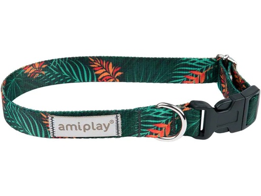 [90229765 1359323] amiplay Halsband Be Happy Jungle, Dunkelgrün