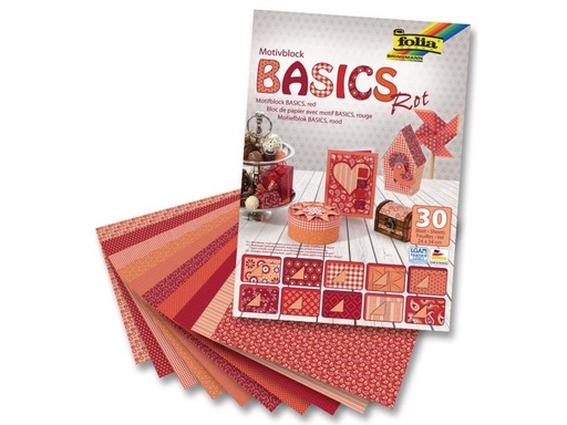 [90038330 599634] Folia Motivblock Basics rot