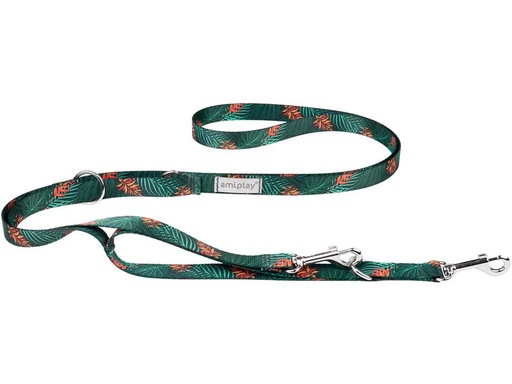 [90230060 1359327] amiplay Hundeleine Be Happy Jungle M, 2 cm / 1-2 m, verstellbar