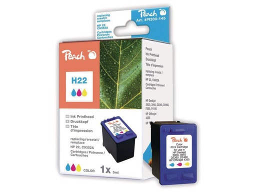 [90038500 207000] Peach Tinte HP Nr. 22XL (C9352AE) Color