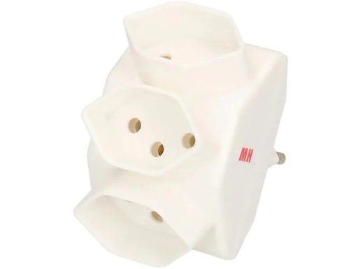 [90038504 1166115] Max Hauri Mehrfachstecker 3, Weiss