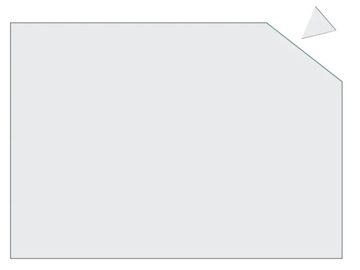 [90230616 1343089] Franken Magnetplatte 29.5 x 20 cm, Weiss