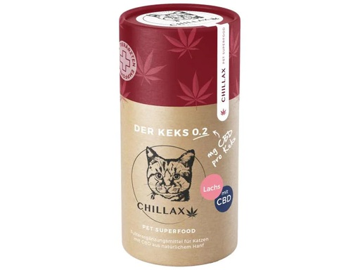 [90038616 910460] CHILLAX Katzen-Nahrungsergänzung CBD-Keks Lachs - 0.2 mg
