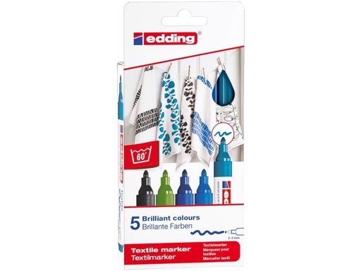 [90038630 966618] edding Textilmarker 4500 Cool, 5 Stück