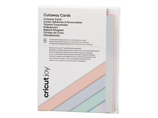 [90230748 1347618] Cricut Blankokarte Joy cut-away pastel 8 Stück