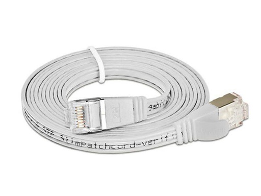 [90038777 413881] SLIM Slimpatchkabel RJ-45 - RJ-45, Cat 6, STP, 0.15 m, Weiss