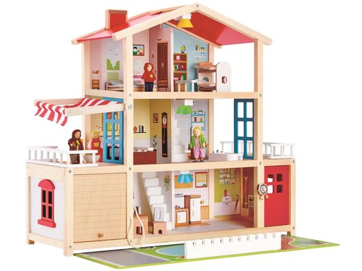 [90230762 1357136] Hape Puppen-Villa