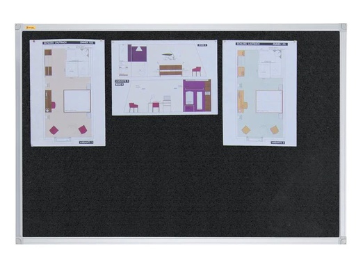 [90230781 1343377] Franken Pinnwand X-tra!Line 60 cm x 90 cm, Schwarz