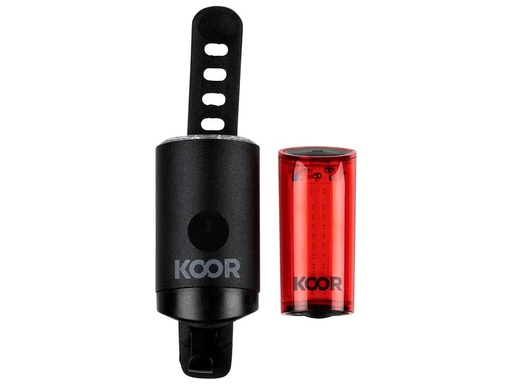 [90231086 1275393] KOOR Velolampe Raito 350S Set, Front- und Rücklicht