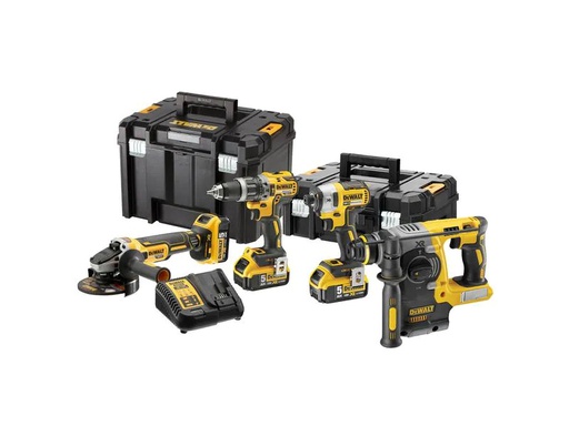 [90231087 1355910] DeWalt Akku-Maschinen-Set 18 V XR mit 3x 5 Ah Akkus