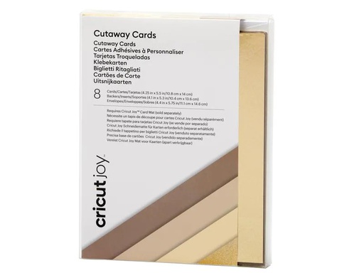 [90231178 1347617] Cricut Blankokarte Joy cut-away neutral 8 Stück