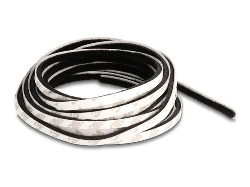 [90231217 1368581] Delock Bürstenstreifen selbstklebend schwarz, 5mm - 5m