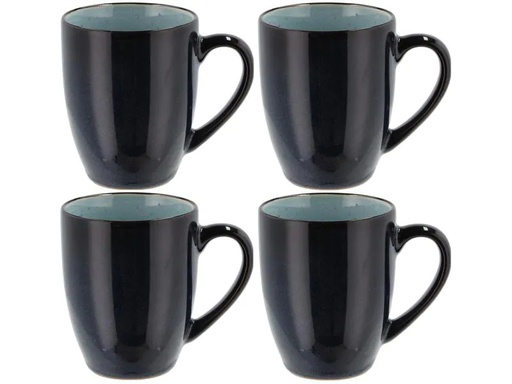 [90231643 1376326] Bitz Kaffeetasse 300 ml, 4 Stück, Dunkelblau/Hellblau