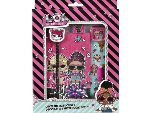 [90231731 1313083] Undercover Notizbuch LOL Surprise 11.8 x 17.7 cm, Blanko, Rosa/Schwarz